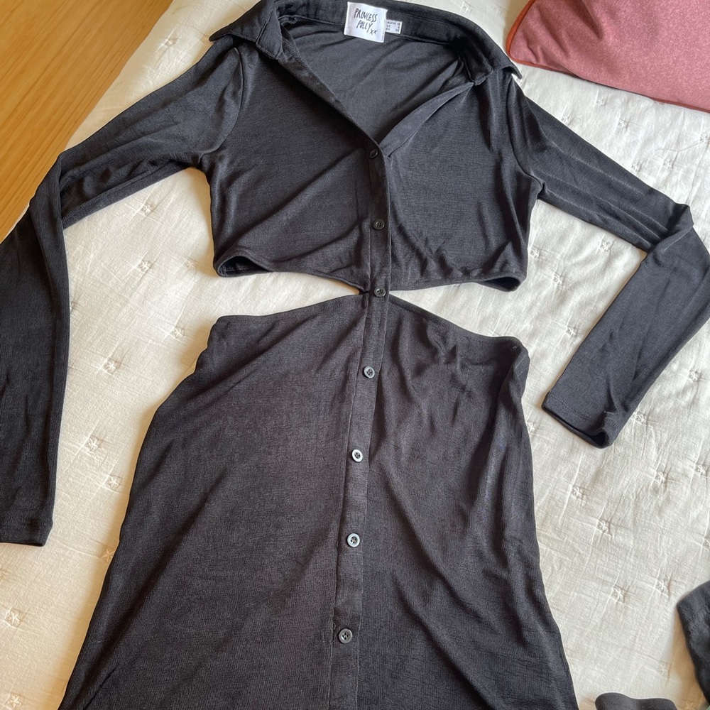 Princess Polly mini black cut out dress